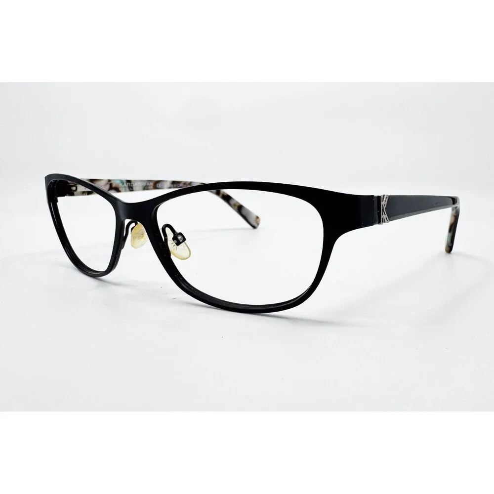 Kardashian Kollection Eyeglasses Womens Black Cat Eye KK-31 Col.004 51-14-135